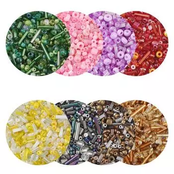 30 г разноцветные смешанные стеклянные рисовые бусины «сделай сам», ожерелье, браслет, серьги, кольца, ювелирные аксессуары 1.5-4.5 mm 30g/bag