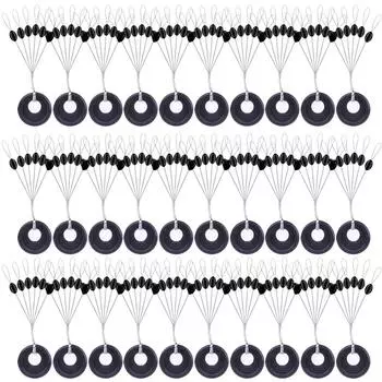 30 групп, 180 шт., резиновые космические бобы для поплавка для ловли морского карпа (Олив М)