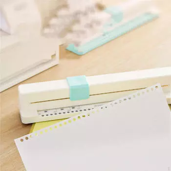 30 Hole Puncher A4 Loose Leaf Paper Desk Hand Pushed 3 Sheets Capacity for Home DIY Crafts
