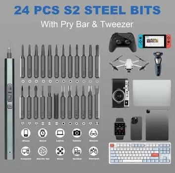 30 in 1 Precision Electric Screwdriver Set Magnetic Phillips Torx Screw Driver Bits Professional Repair Tools for iPhone PC DIY