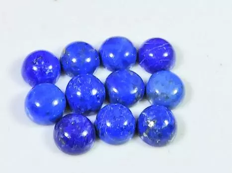 30-каратный натуральный голубой лазурит круглый кабошон драгоценный камень россыпью 11 шт. лот 8X8MM RQ-1871