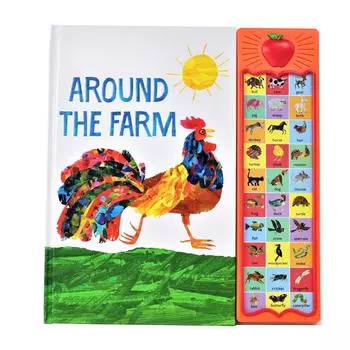 30-клавишная книга со звуками животных «Вокруг фермы» для детей раннего образования, звуковая игрушка One Size