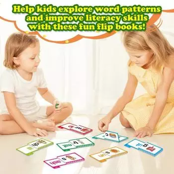 30 книг-раскладушек «Читай и рифмуй», «Семейства слов», «Звуки букв», «Карточки со словарным запасом», «Набор карточек для обучения чтению для дошкольников и детей дошкольного возраста» Sets