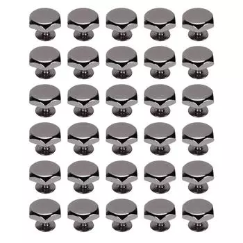 30 комплектов шестигранных заклепок, винтов, металлический набор, одежда, ремни, сумки, фурнитура, декоративные аксессуары, 12 мм серый