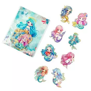 30 Красивых Русалок Лазерное Бронзирование Прозрачная Водонепроницаемая Наклейка DIY Креативный Ручной Аккаунт Бутылка Желаний