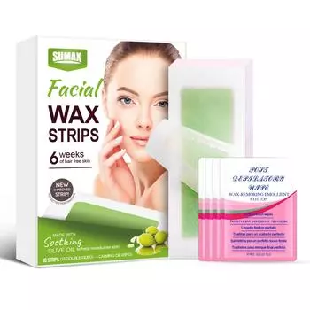 30 кусочков оливкового масла, маленькая вощеная бумага, крем для удаления волос 30pcs