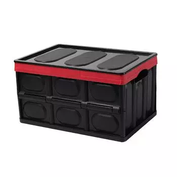 30 л органайзер для багажника автомобиля, складной ящик для хранения вещей на открытом воздухе с крышкой, переносная ручка для хранения грузов, водонепроницаемый прочный ящик для хранения