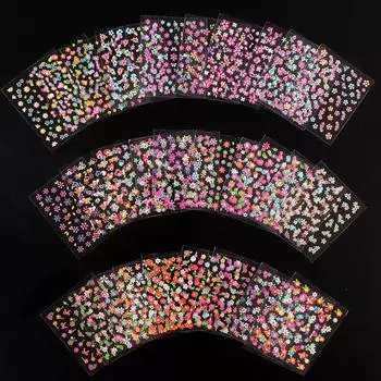 30 летние красочные цветочные наклейки для ногтей 3D розы самоклеящиеся самоклеящиеся наклейки для ногтей дизайн DIY дизайн ногтей подвески украшения