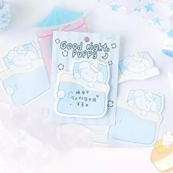 30 листов Kawaii Удобная книга Мультфильм Особая форма Липкие заметки Милый блокнот для заметок Канцелярские принадлежности для студентов Липкая бумага для сообщений A3