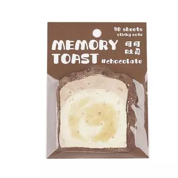 30 листов липких заметок, милые наклейки в форме тостов, блокноты для заметок для учебы