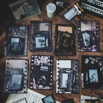 30 листов наклейки для скрапбукинга самоклеящиеся водостойкие ПЭТ винтажные наклейки на стену в стиле пленки для дома 5