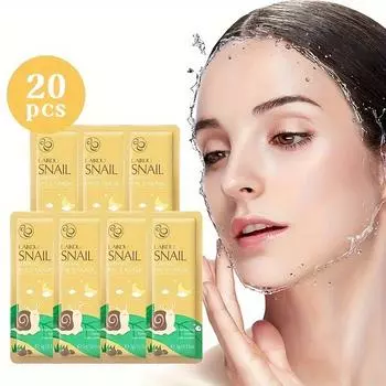 30 Маска/пакетик для лица Snail Sleep для увлажнения, снятия сухости и стянутости, укрепления водного барьера, нежной и свежей маски для лица 20 pcs