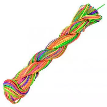 30 метров, 1 мм, нейлоновый плетеный шнур Кумихимо, браслет Шамбала, Радужный браслет