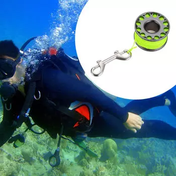 30-метровая катушка для подводного плавания, катушка для дайвинга, катушка для пещерной лески для подводного плавания с маской и трубкой Grey Reel
