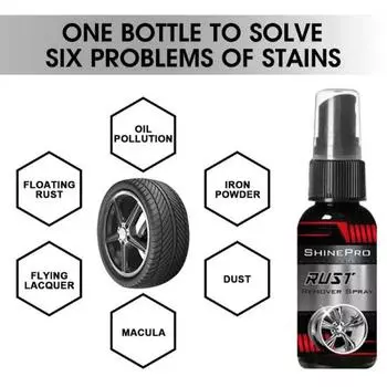 30 мл/50 мл/100 мл автомобильное средство для удаления ржавчины, универсальное средство для сохранения блеска, экологически чистый эффективный спрей для чистки шин для 30ML