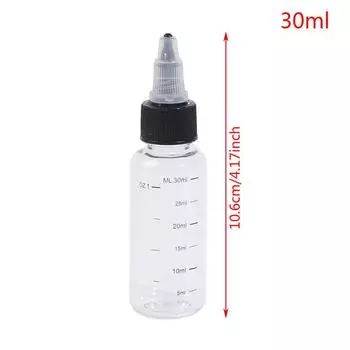 30 мл/60 мл/100 мл/120 мл/250 мл Пластиковые ПЭТ-соковые жидкие бутылки-капельницы с закручивающейся верхней крышкой Контейнеры для пигментных чернил для татуировки