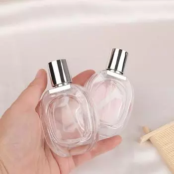 30 мл флакон-спрей для духов, флакон-спрей для розлива, портативный, дорожный, изысканный, стеклянный, пустой флакон, косметический контейнер, дозатор 30ml&Glass серебряный