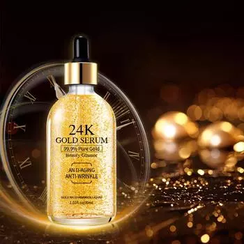 30 мл Гиалуроновая кислота 24K Gold Face Serum Увлажняющая эссенция для ухода за кожей 1pc