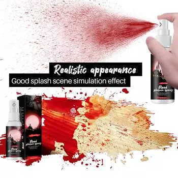 30 мл Хэллоуин Cos Ультрареалистичный искусственный спрей для вечеринки, создание зомби, вампирских зубов, гемопоэтический реквизит, украшение на Хэллоуин 30ml