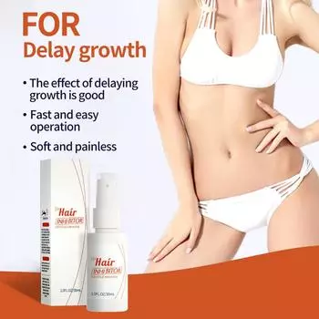 30 мл Ингибитор роста волос Спрей Стоп Борода Бикини Интимные ноги Тело Подмышки Безболезненный Алоэ Уход за градом Стоп B