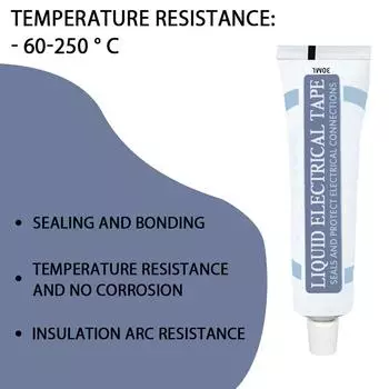 30 мл изоляционный клей, водонепроницаемая термостойкая герметизирующая лента (черный)