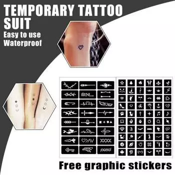 30 мл/компл. шаблон татуировки длительный аксессуар для татуировщика реалистичный полезный временный жидкий костюм для взрослых
