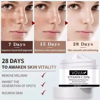 30 мл крем для удаления темных пятен от веснушек, витамин C 20, портативный C20, отбеливающий крем от веснушек для женщин 30ml