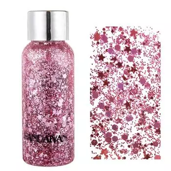 30 мл Mermaid- Scale Face Sequins Body Milk Eye Shadow Красочные поляризованные сценические блестящие жидкие тени для век Glitter Body