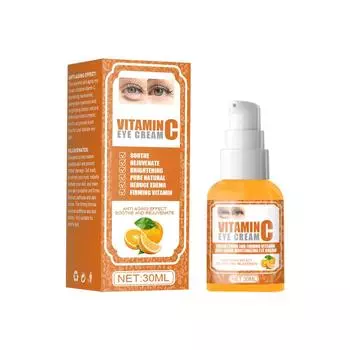 30 мл Оживление и увлажнение кожи вокруг глаз Увлажнение и осветление темных кругов Увлажнение и увлажнение с помощью крема для глаз VC One Size оранжевый