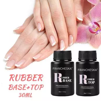 30 мл резинового базового верхнего покрытия Гель-лак для ногтей Francheska Soak Off UV Gellak