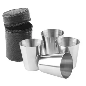 30 мл Серебряная кружка для питья на открытом воздухе, для путешествий, пива, чая, кофе, пакетика, кружка для кемпинга, вина, пива, виски, кружки серебряный