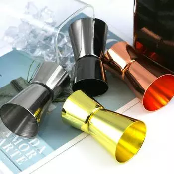 30 мл шейкер для коктейлей экологически чистый без остаточного вкуса из нержавеющей стали двойной порции мерная чашка для спиртных напитков для кухни серебряный