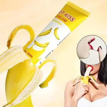 30 мл смазки банановый крем съедобная смазка для тела оральная вагинальная анальная смазка для секса массажное масло для пениса 1pc