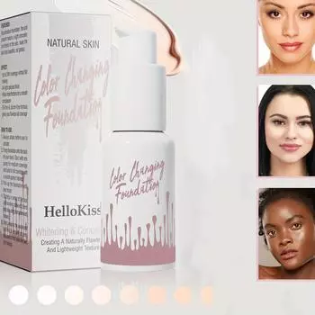 30 мл согревающая жидкая основа, меняющая цвет лица, прозрачная, адаптируемая и стойкая 30ml