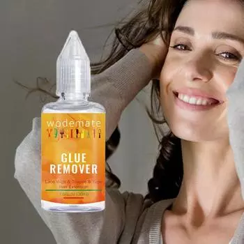 30 мл Средство для удаления клея для наращивания волос - Растворитель клея для париков и растворитель для отсоединения париков Wodemate Средство для удаления клея для кружевных париков, накладок и лент 30ML