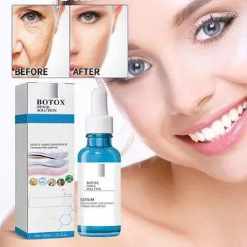 30 мл. Жидкость против старения, жидкость против глубоких морщин, жидкость против морщин, содержащая гиалуроновую кислоту, подходит для осветления всех типов кожи.