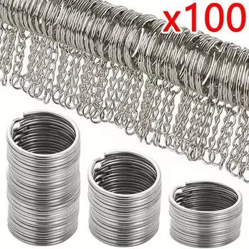 30 мм/25 мм/20 мм металлические брелоки для ключей, наборы брелоков, антикоррозийные брелоки, брелки для ключей, подвеска для ключей от автомобиля, сплит