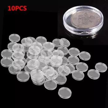 30 мм акриловый прозрачный коллекционный ящик для хранения монет держатель капсул круглый пластиковый корпус чистый