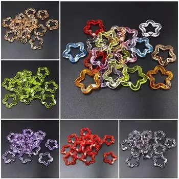 30 мм звезды свободные бусины материал для изготовления браслетов и сережек акрил прозрачный 10 шт. креативные подвески DIY ювелирные аксессуары модные нежные ювелирные изделия зелёный