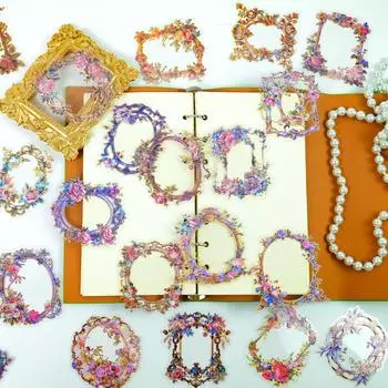 30 Наборов Лазерных ПЭТ-наклеек для холодной глажки с различными гирляндами, Неповторяющиеся декоративные водонепроницаемые наклейки