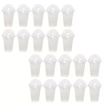 30 наборов стаканов для сока, холодных напитков, прозрачные многофункциональные стаканы для свежевыжатых фруктов с крышкой из АБС-пластика с прозрачным дизайном для молока