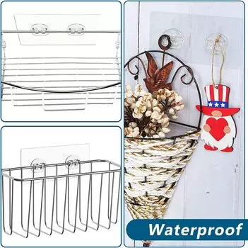 30 Pack Adhesive Hook Stickers Strong Adhesive Wall Hooks Shower Adhesive Replacement No Drilling Adhesive Hanging Hooks