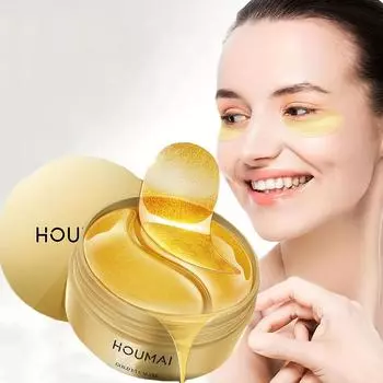 30 пар масок для глаз с золотом 24 карата. Уход за глазами, разглаживание темных кругов, мягкие и гладкие кристальные маски для глаз с тонкими линиями. золотистый