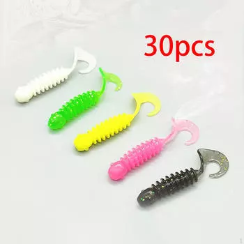 30 приманок для волновой рыбалки, качающиеся аксессуары, приманки-черви для мандарина