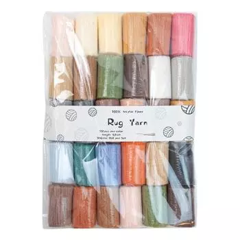 30 разноцветных пряж для крючков с защелками, предварительно нарезанная пряжа для ковриков, цветная швейная пряжа, сменная пряжа для изготовления наволочек, одеял 55KF