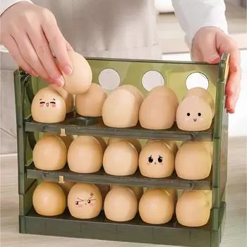 30 сеток, ящик для хранения яиц, органайзер для холодильника, контейнеры для еды, держатель для хранения яиц, лоток, диспенсер, кухонные ящики для хранения 20Grids
