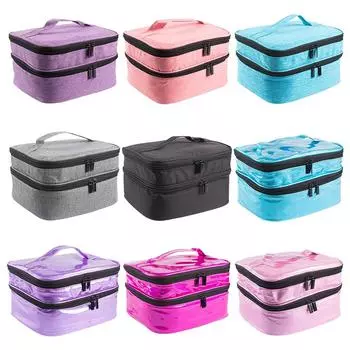 30 сеток, сумка для хранения лака для ногтей, косметическое эфирное масло, парфюмерная сумка, двухслойный портативный органайзер для губной помады, коробка-держатель