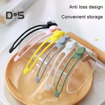 30 шт. 106 мм силиконовые стяжки для кабелей наушников, телефона, зарядного устройства, компьютера, шнура питания, ремешок для связывания, многоразовый эластичный органайзер для проводов зелёный