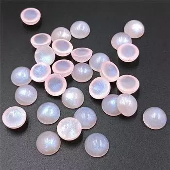 30 шт., 10/12 мм, цвет макарон, акриловые тонкие мерцающие полукруглые нашивки, модные круглые бусины без пор, ювелирные изделия своими руками, аксессуары 10mm разноцветный