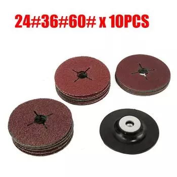 30 шт 115 мм 24#36#60 угловая шлифовальная машина крестообразное отверстие стальная бумага наждачная бумага шлифовальный диск полировальные листы M14
